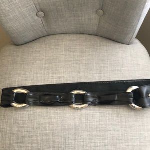 Black leather belt